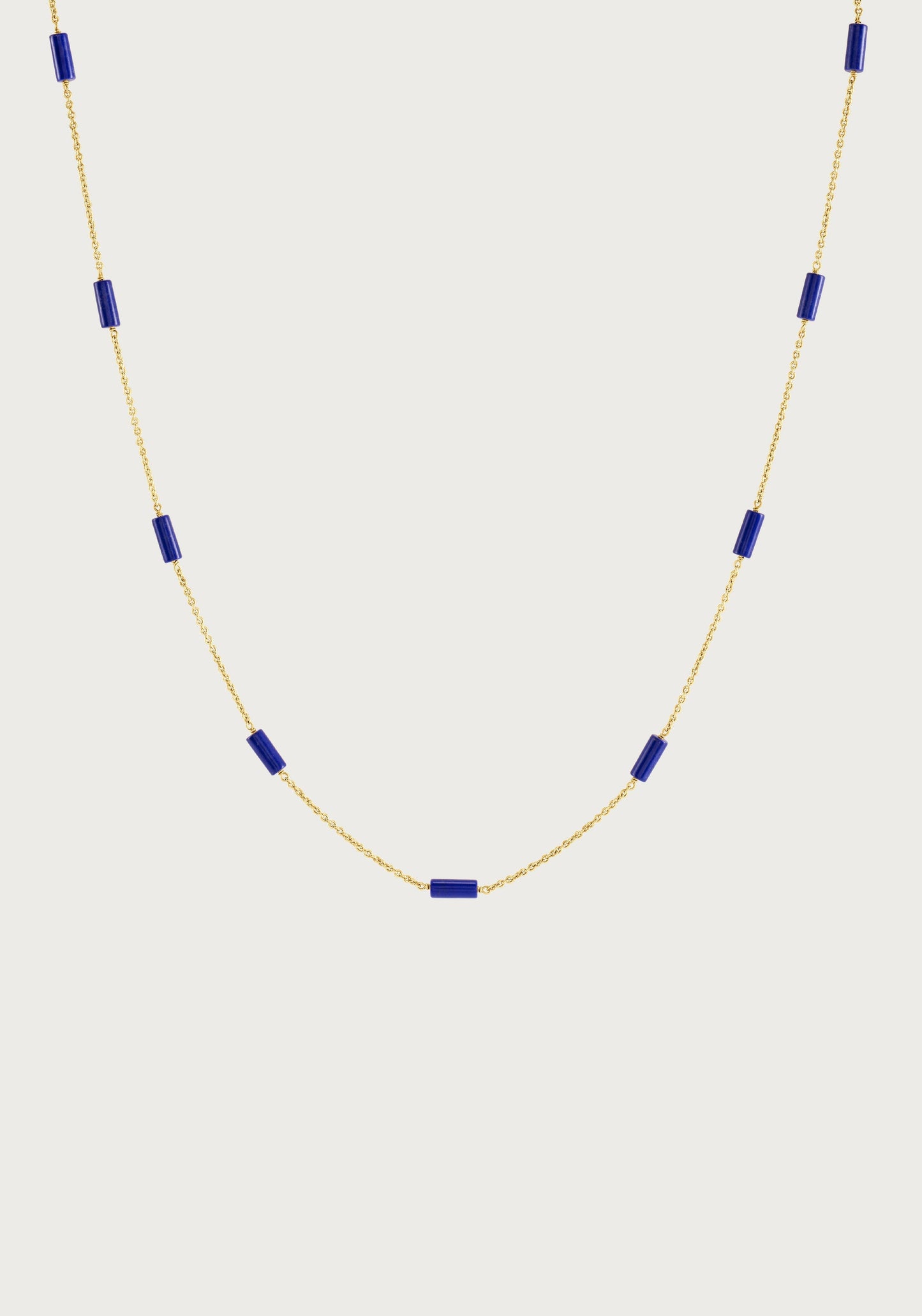 Forza Long Lapis Chain Necklace