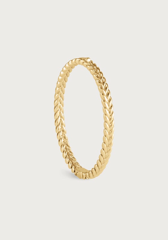 Cheval Braid Hinged Bangle - Thin