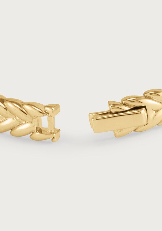 Cheval Braid Hinged Bangle - Thin