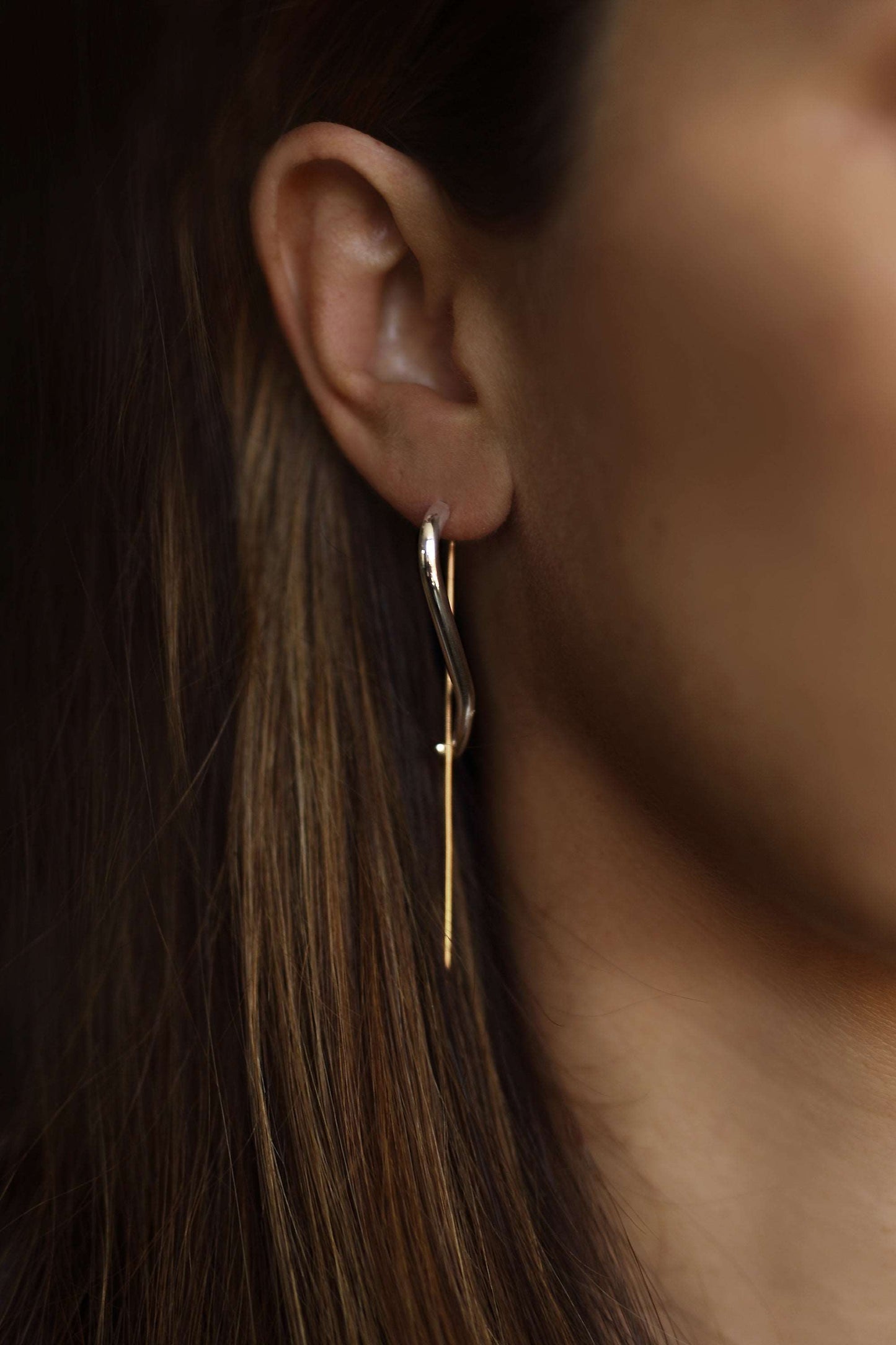 LARGE SAFETY PIN EARRING