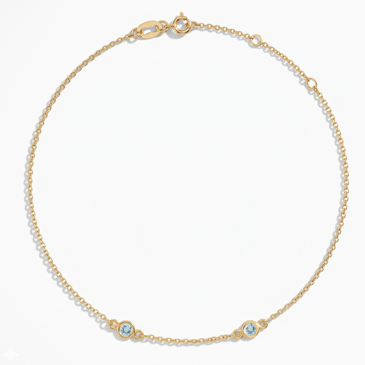 The Two Station Bracelet | Cable Chain