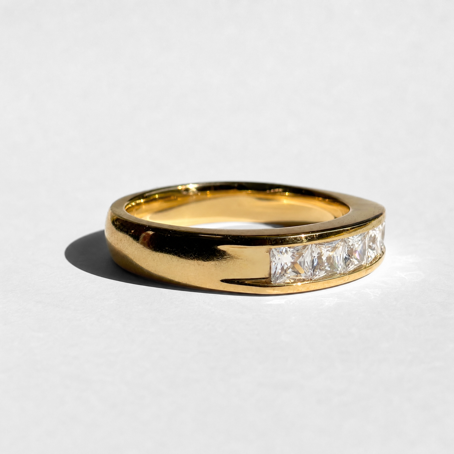 Five Stone Channel Set Diamond Men's Band