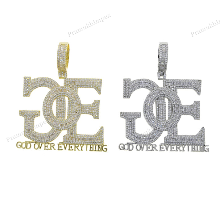 Moissanite Baguette GOE Pendant