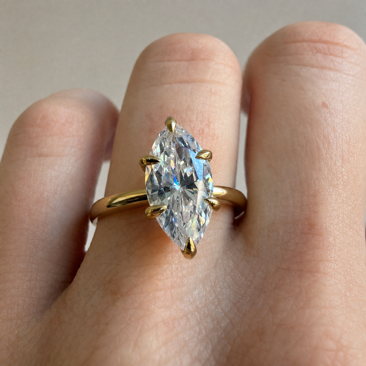 The Sol Engagement Ring | Claw Prongs | Marquise