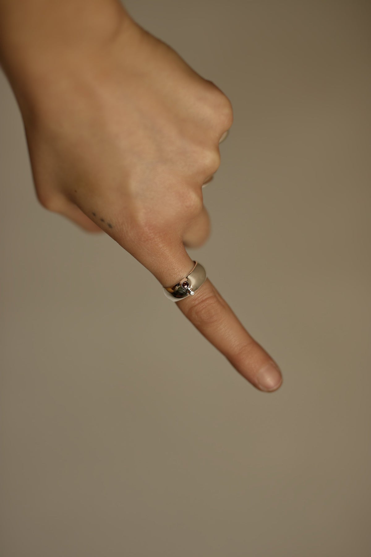 SMOKY QUARTZ AND DIAMOND RING