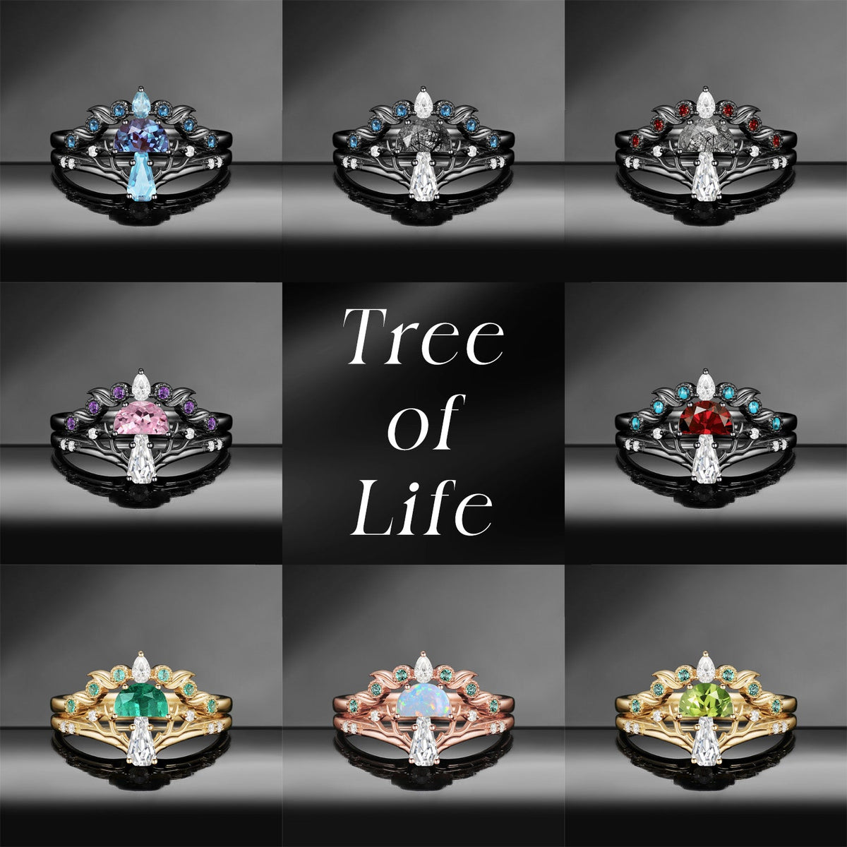Color Your Tree of Life Mushroom Ring