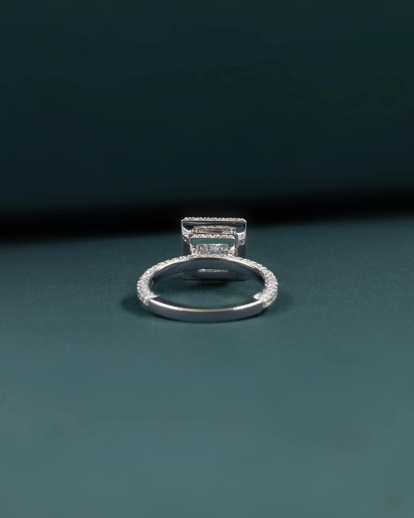 3.08 CTW Princess Cut Halo Lab-Grown Diamond Engagement Ring