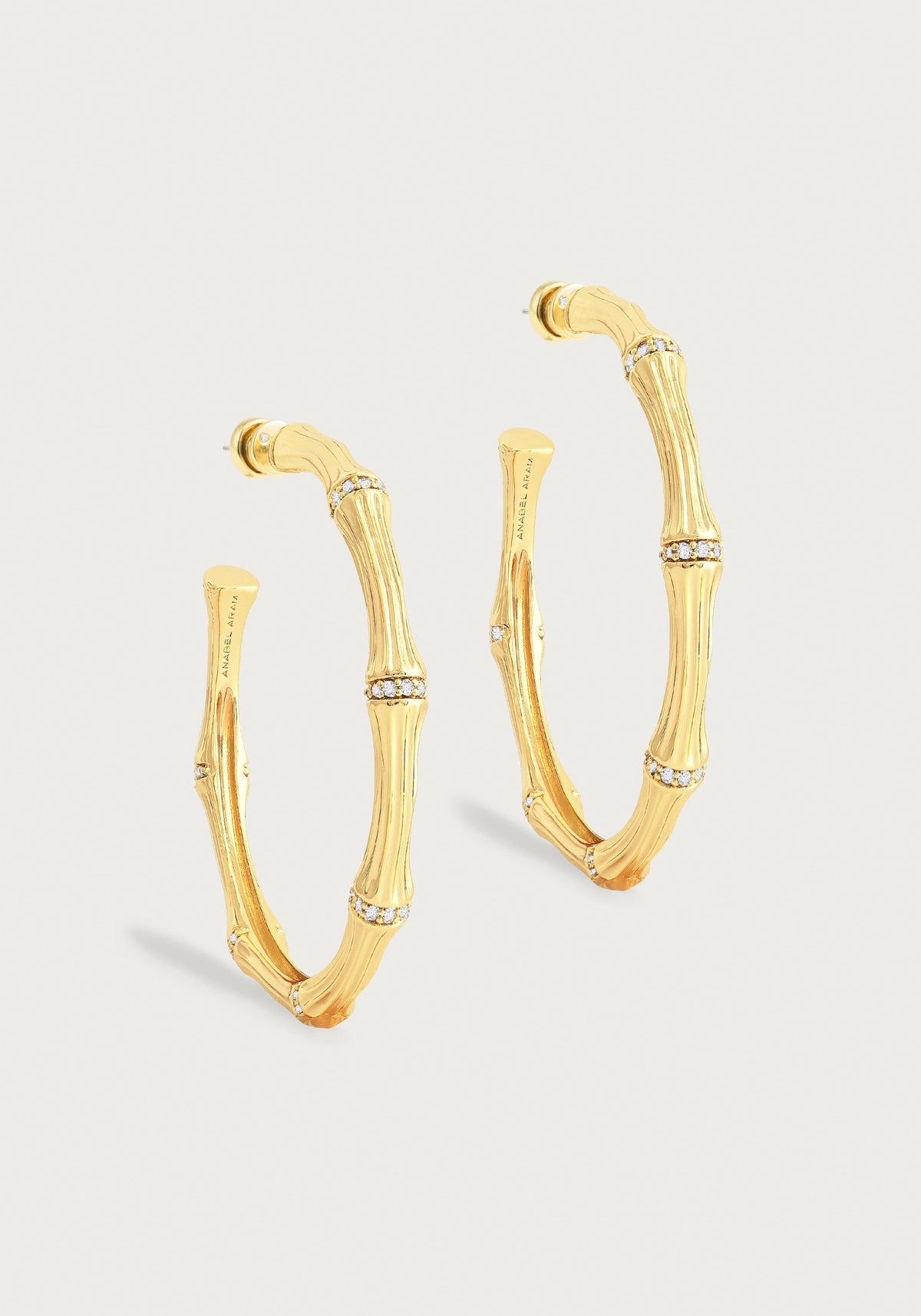 Bamboo Large Hoop Earrings