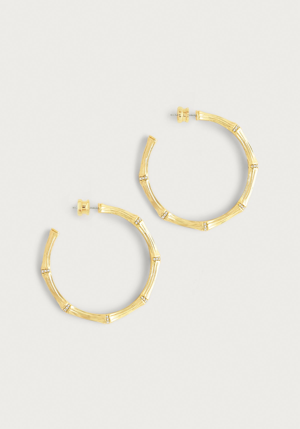 Bamboo Large Hoop Earrings