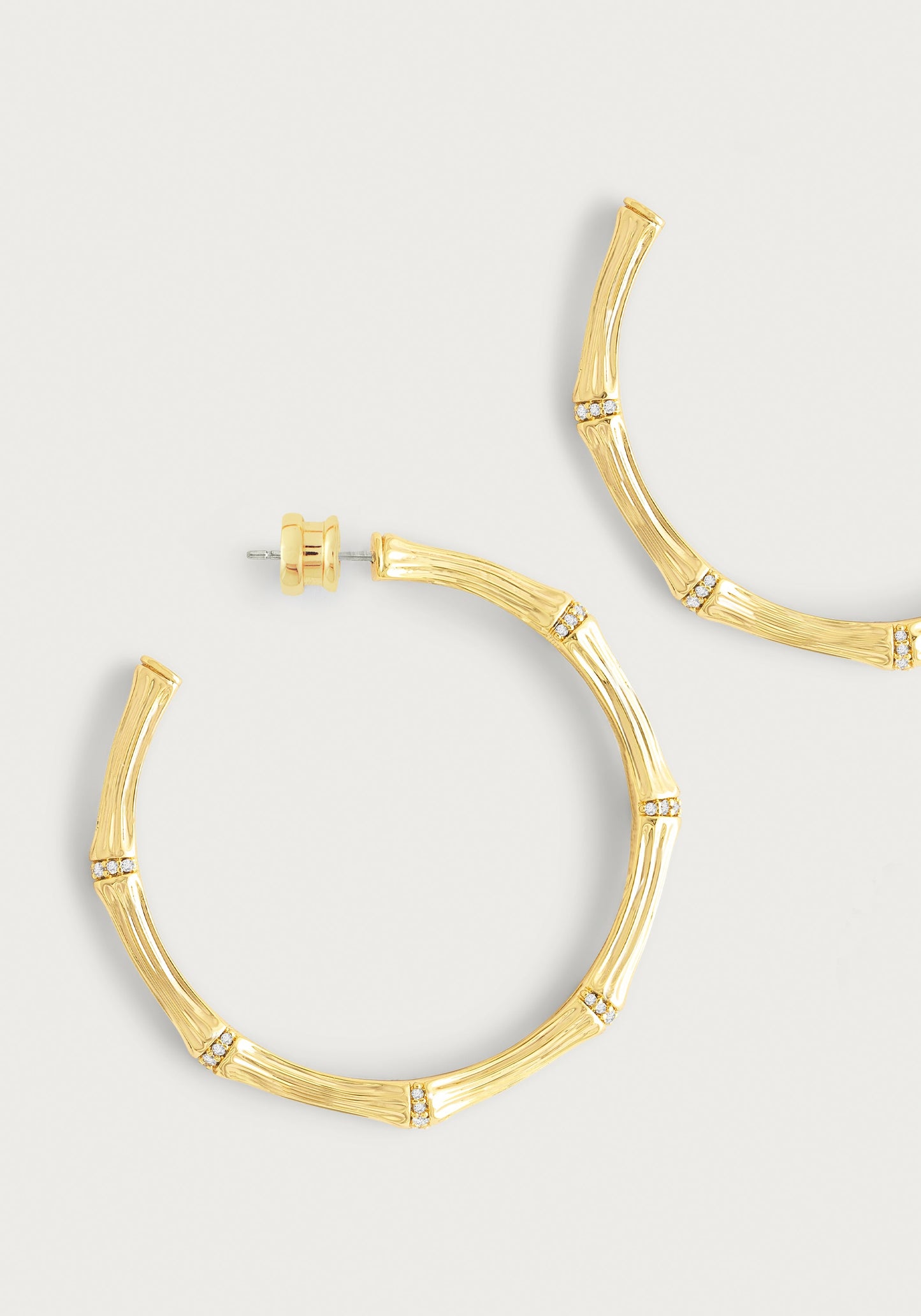 Bamboo Large Hoop Earrings