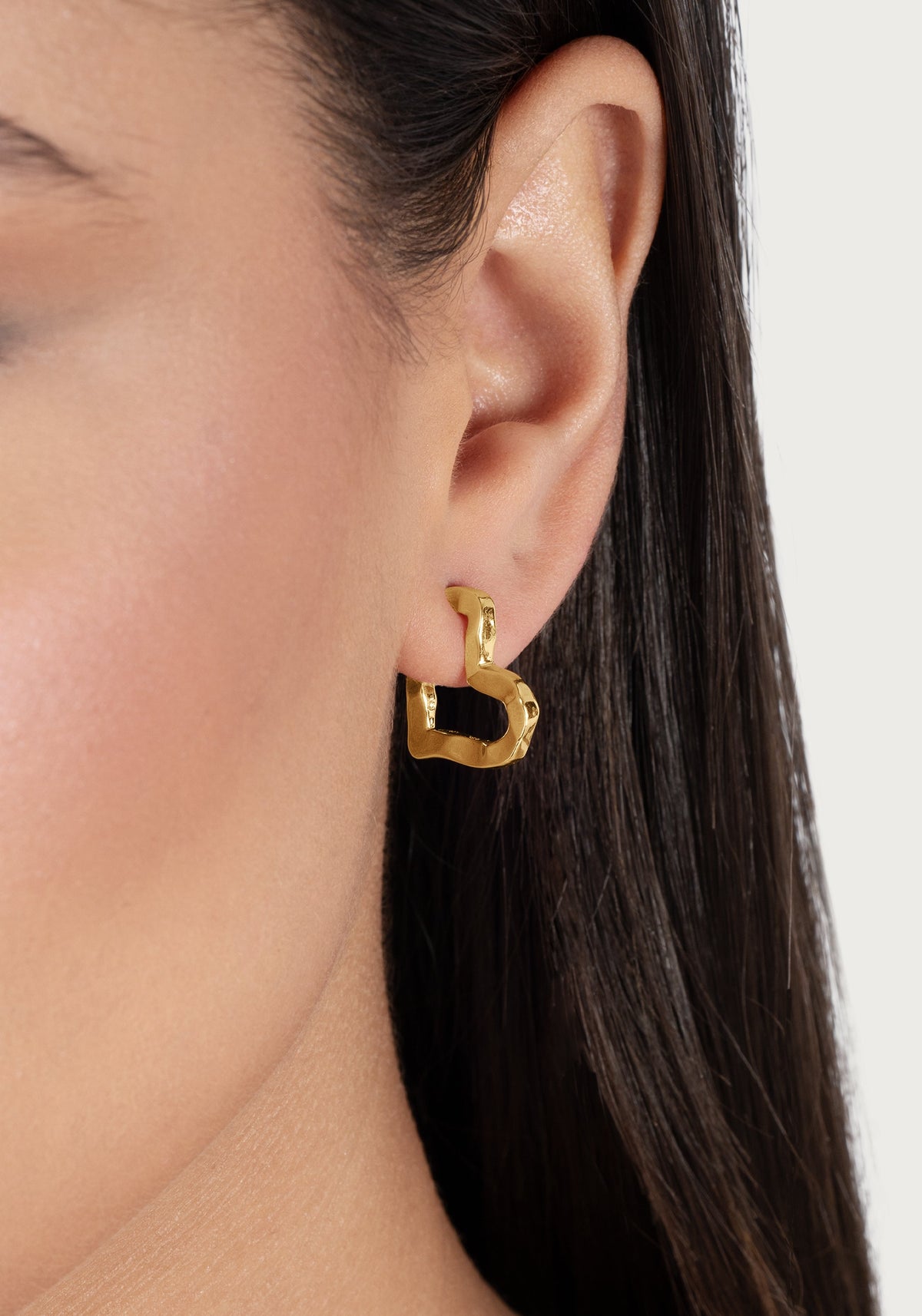 Heart Hoop Earrings, Small