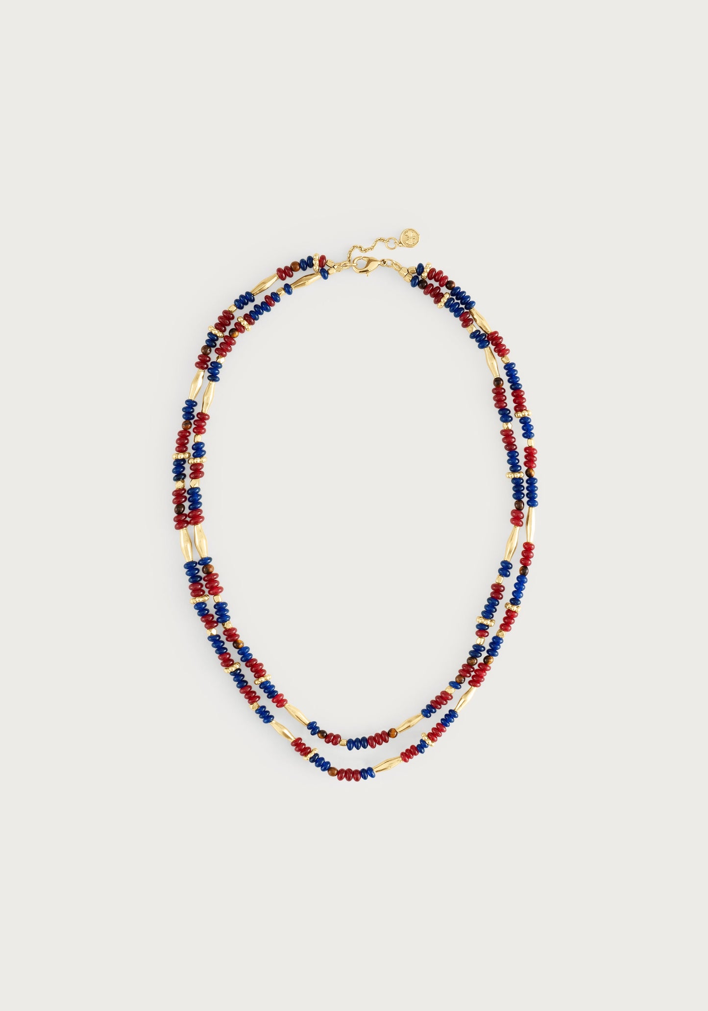 Milos Beaded Necklace - Maroon