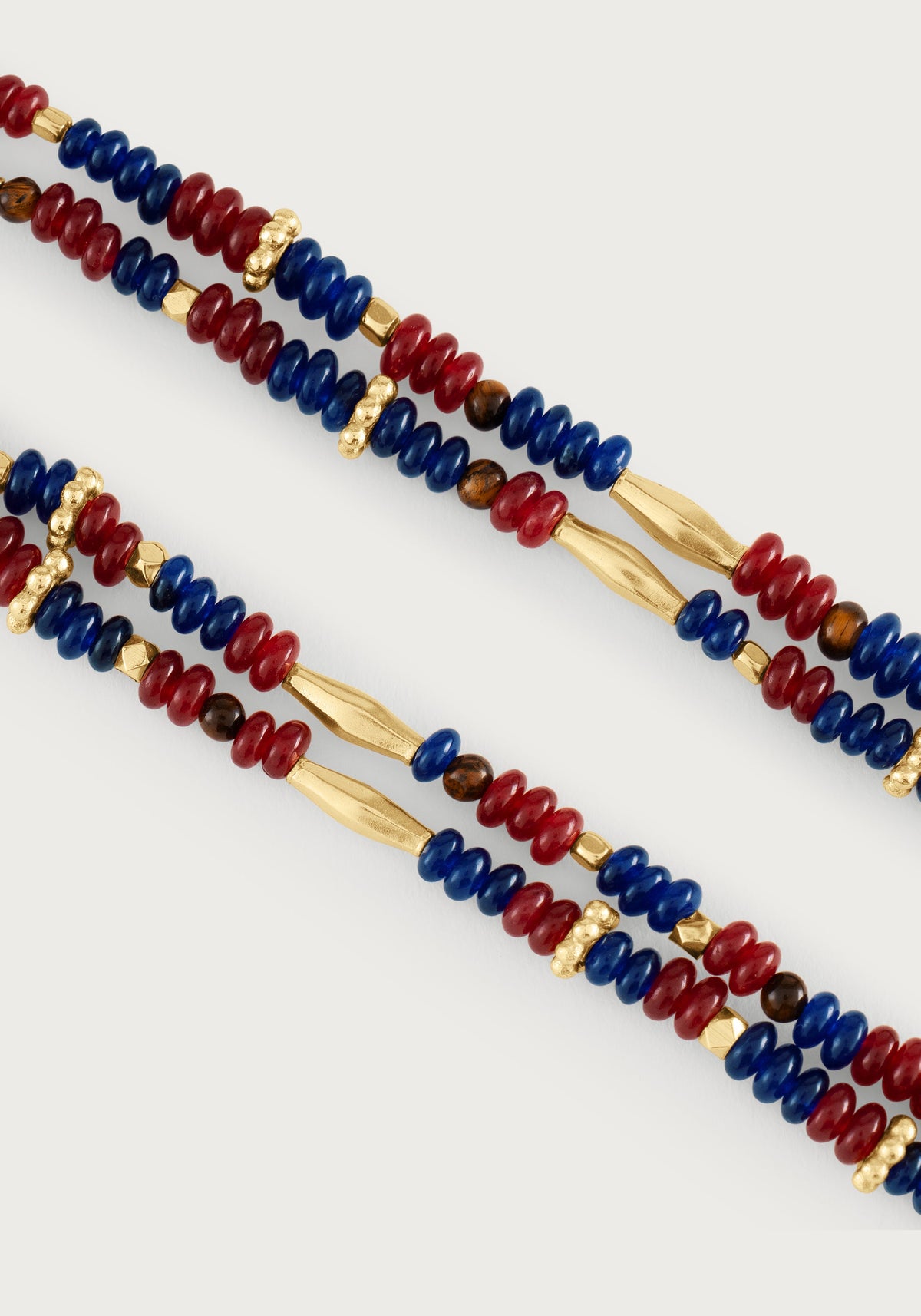 Milos Beaded Necklace - Maroon