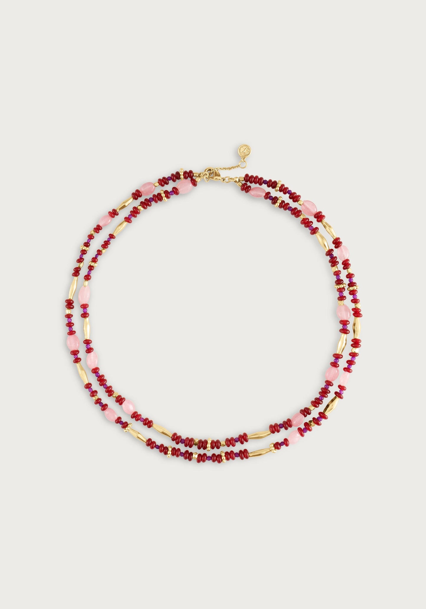 Milos Beaded Necklace - Lilac