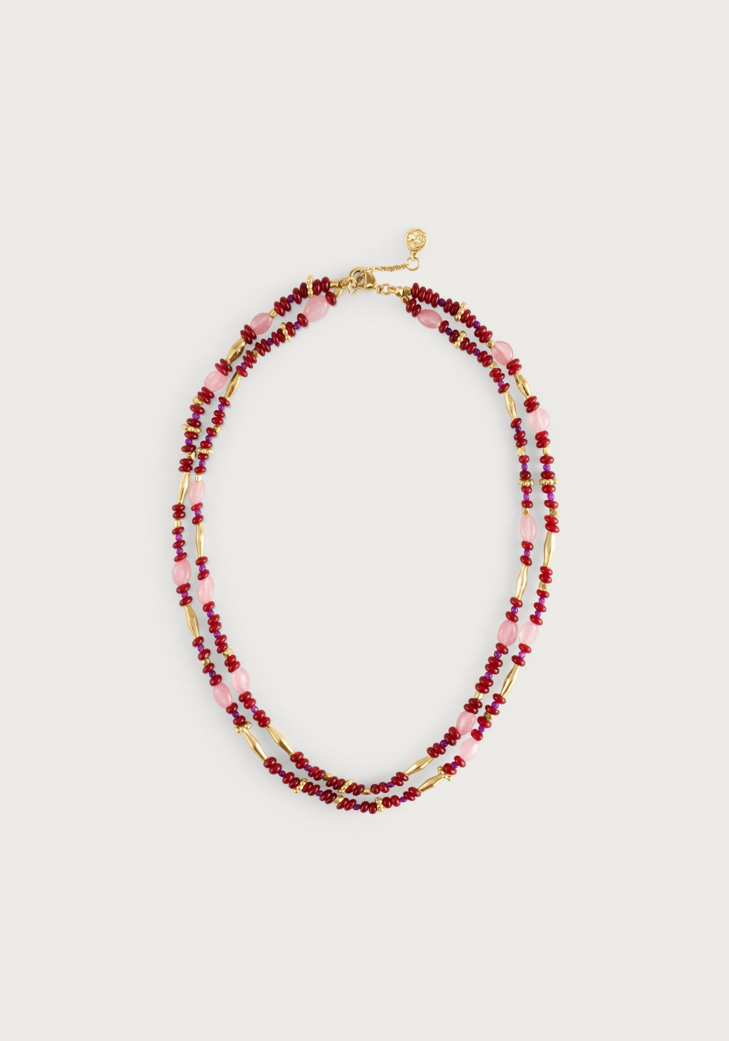 Milos Beaded Necklace - Lilac