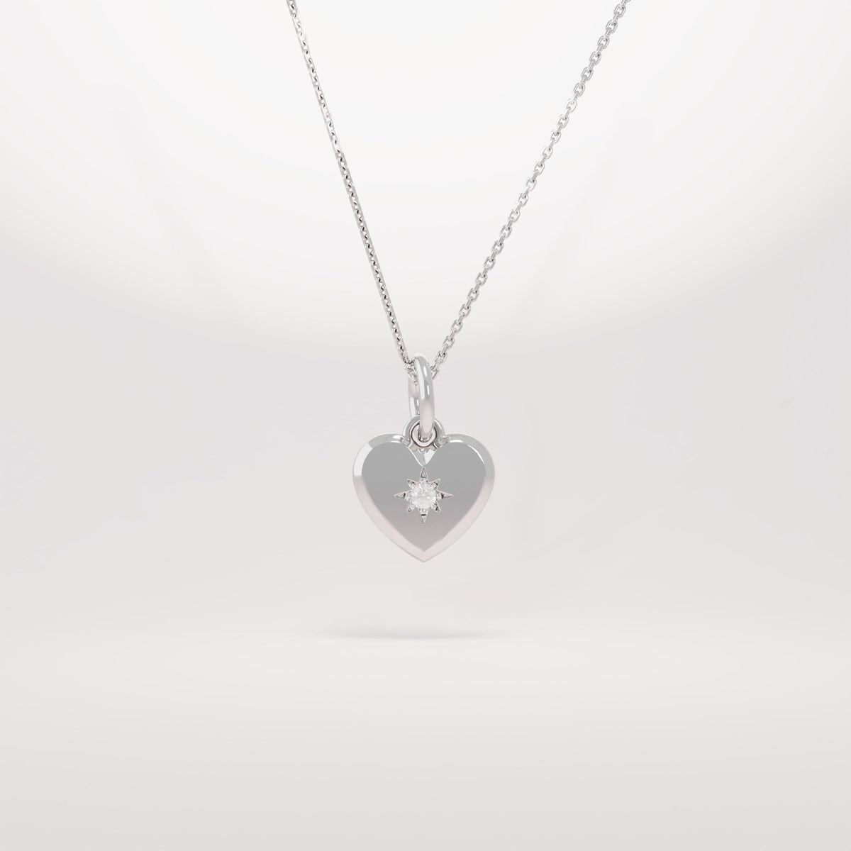 14K Solid Gold Diamond Heart Pendant Necklace – Dainty Minimalist Jewelry | Handmade Everyday Stackable Gift for Her