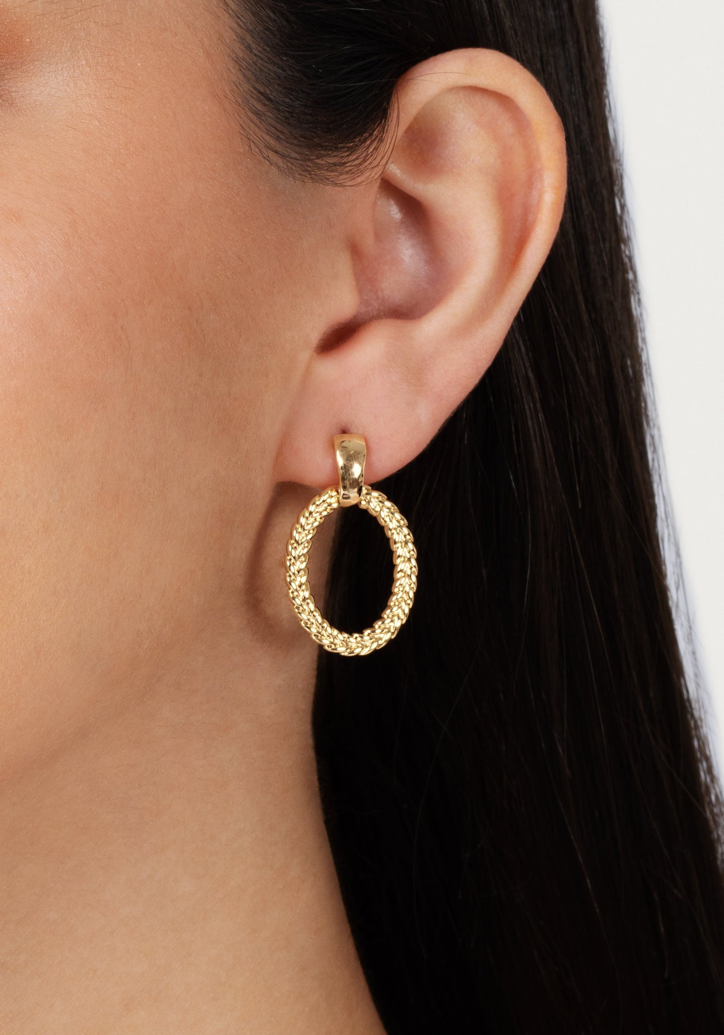 Cheval Ring Earrings, Gold