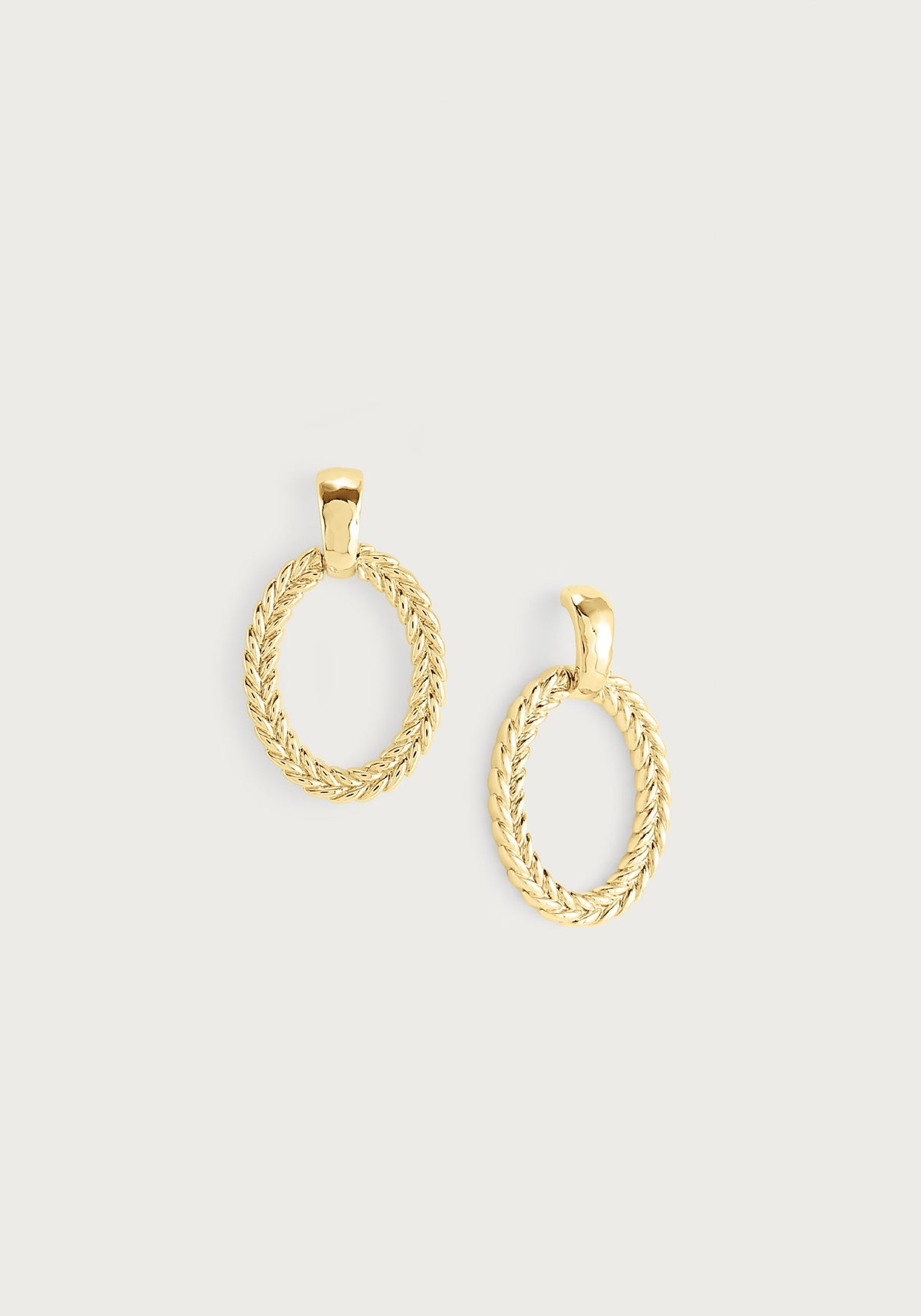 Cheval Ring Earrings, Gold