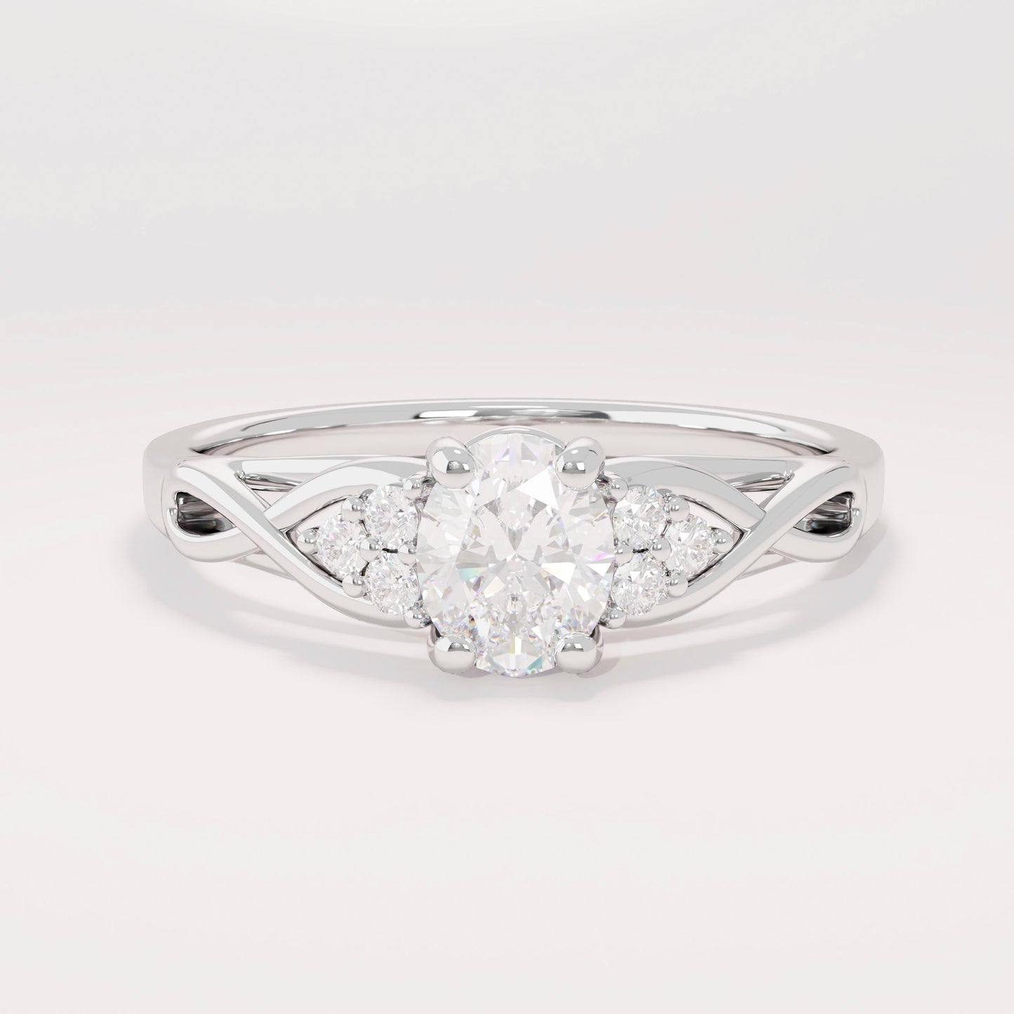 Women’s 14k Gold Vintage Braided Engagement Ring | Dainty Oval Natural Diamond Solitaire | Anniversary Jewelry Gift