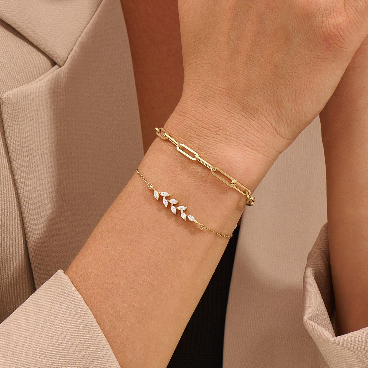 14k Solid Gold Box Chain Bracelet | Unisex Real Gold Layering Jewelry | Stackable Gift for Men & Women | Birthday Gift for Her