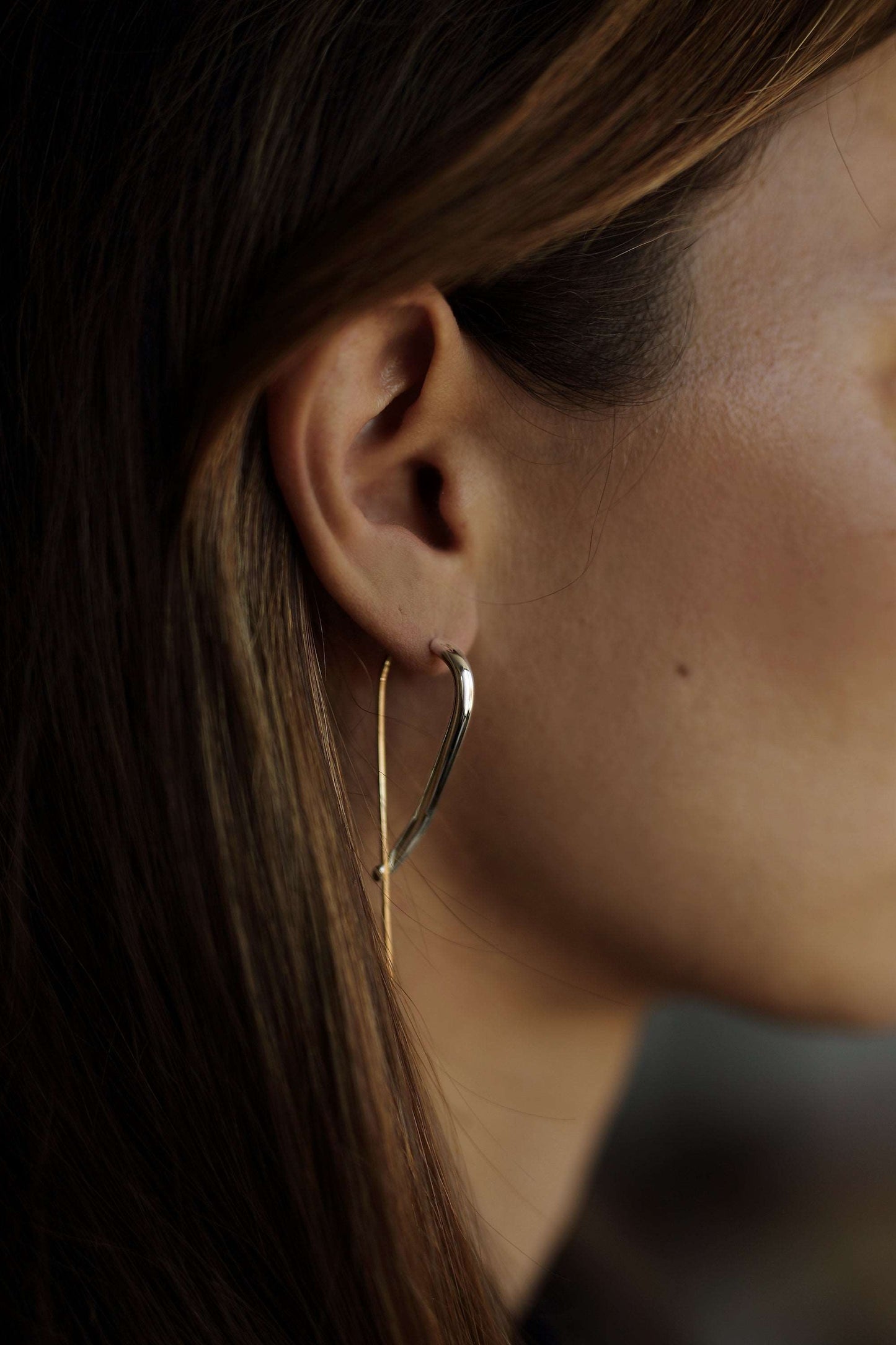 LARGE SAFETY PIN EARRING