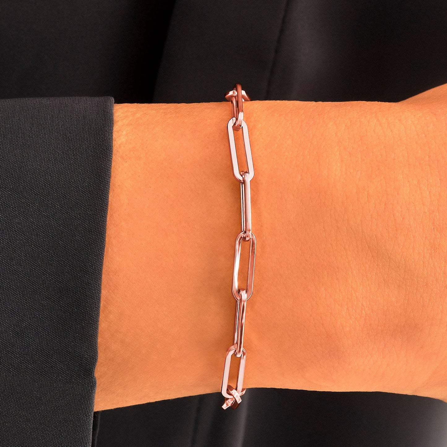 14k Solid Gold Box Chain Bracelet | Unisex Real Gold Layering Jewelry | Stackable Gift for Men & Women | Birthday Gift for Her