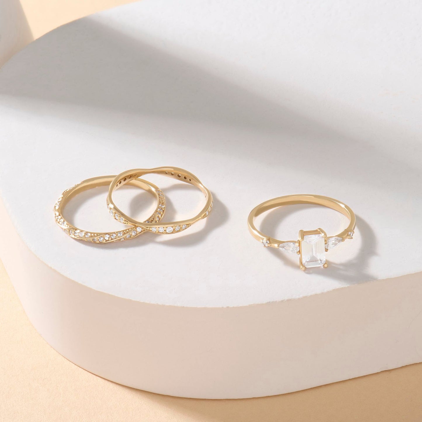 14k Solid Gold Twisted Diamond Wedding Band – Women's Braided Eternity Ring, Handmade Minimalist Bridal Stackable Jewelry