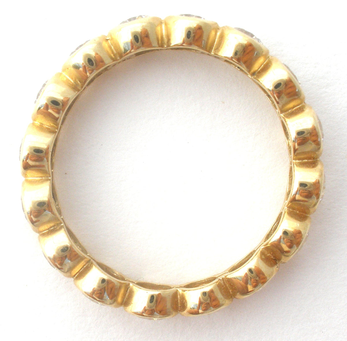 14K Gold Eternity Ring Cubic Zirconia Size 9