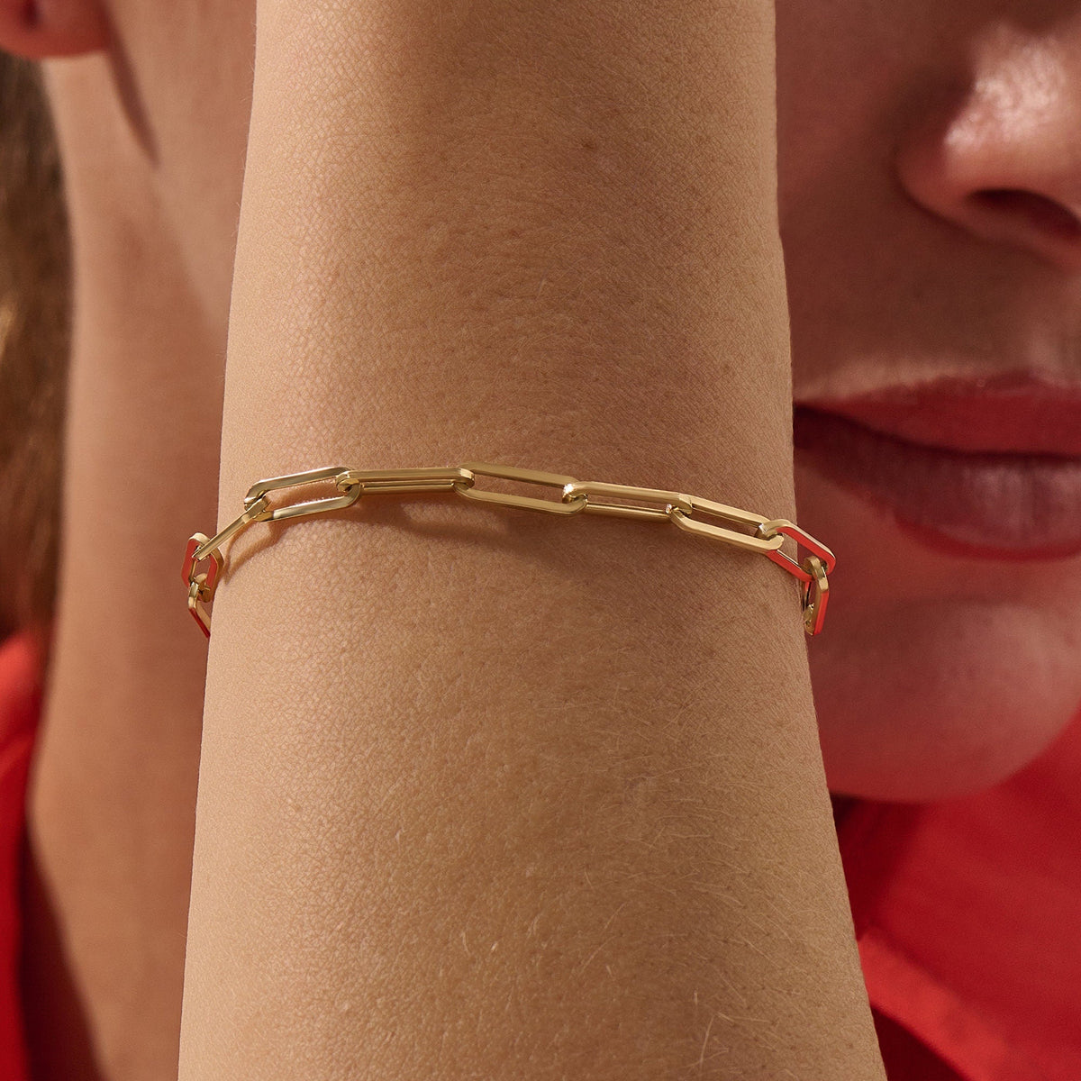 14k Solid Gold Box Chain Bracelet | Unisex Real Gold Layering Jewelry | Stackable Gift for Men & Women | Birthday Gift for Her