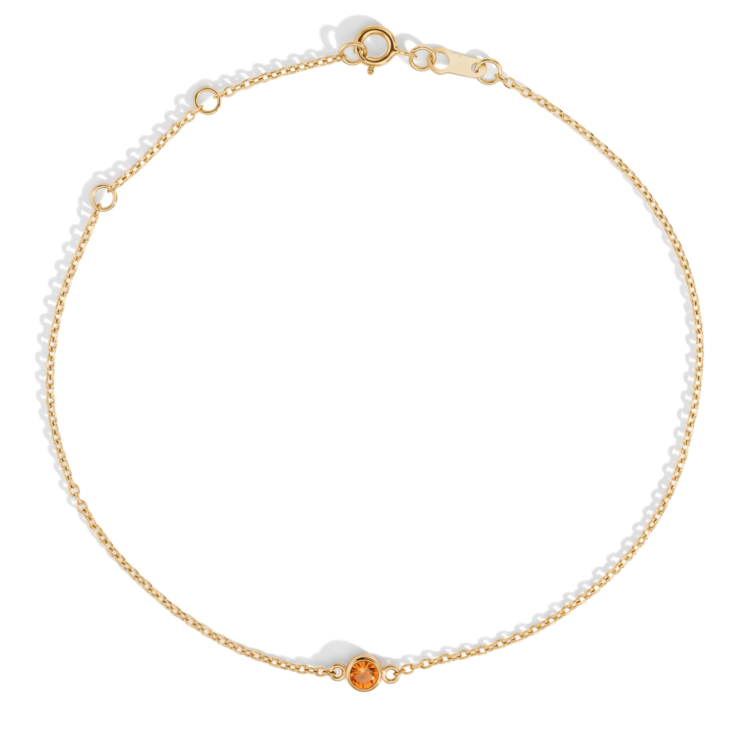 The Sol Bracelet | Natural Citrine | Cable Chain