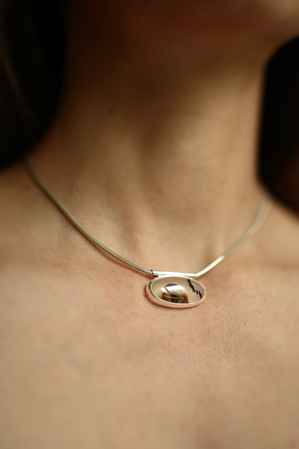 OVAL AGATE NECKLACE