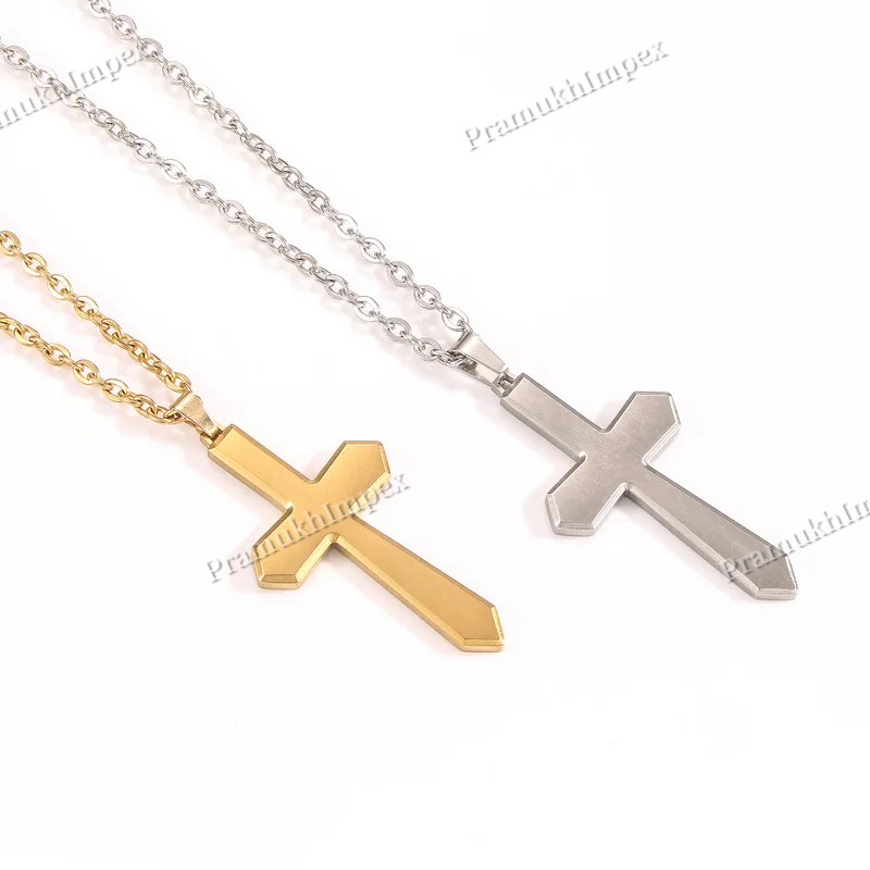 Minimalist Cross Design Men's 925 Silver Jewelry Pendant