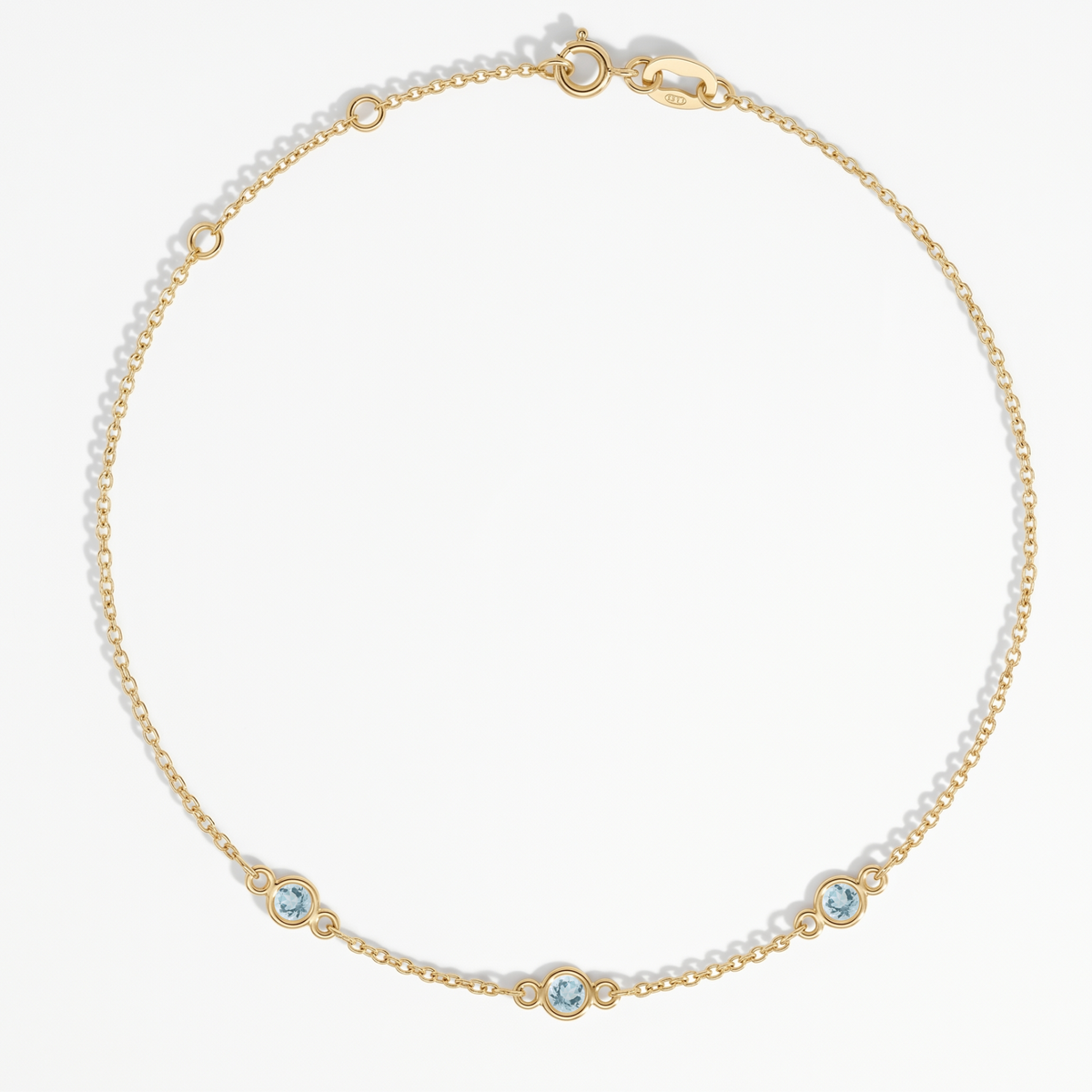 The Three Station Bracelet | Cable Chain