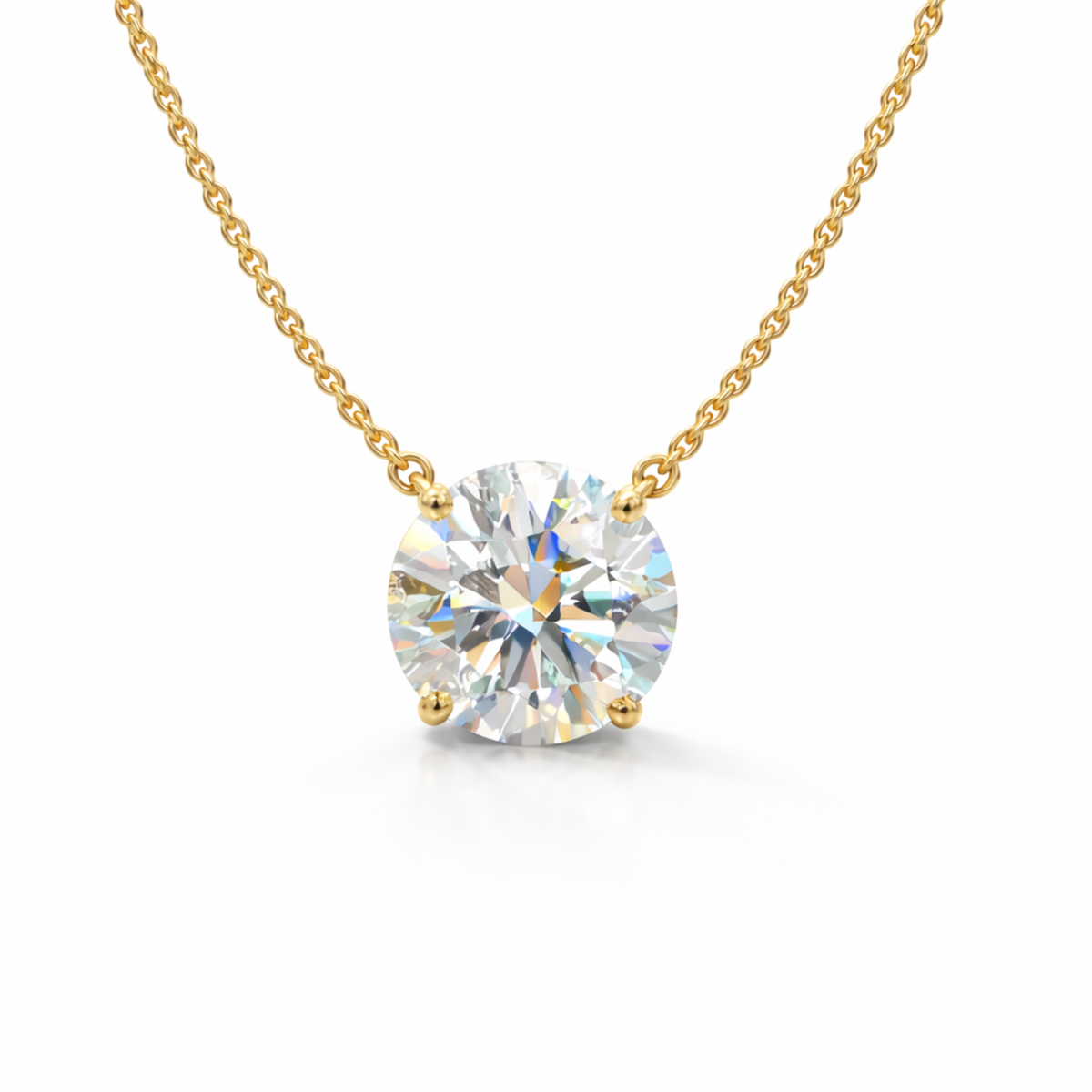 The Certified Sol Necklace | 3 CT | Lab-Grown Diamond