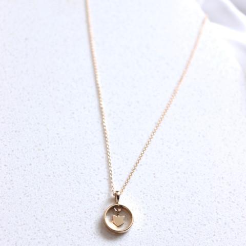 Fox charm necklace in 14k gold