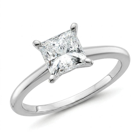 1.5 Carat Princess Lab Grown Diamond Engagement Ring | 14K White Gold