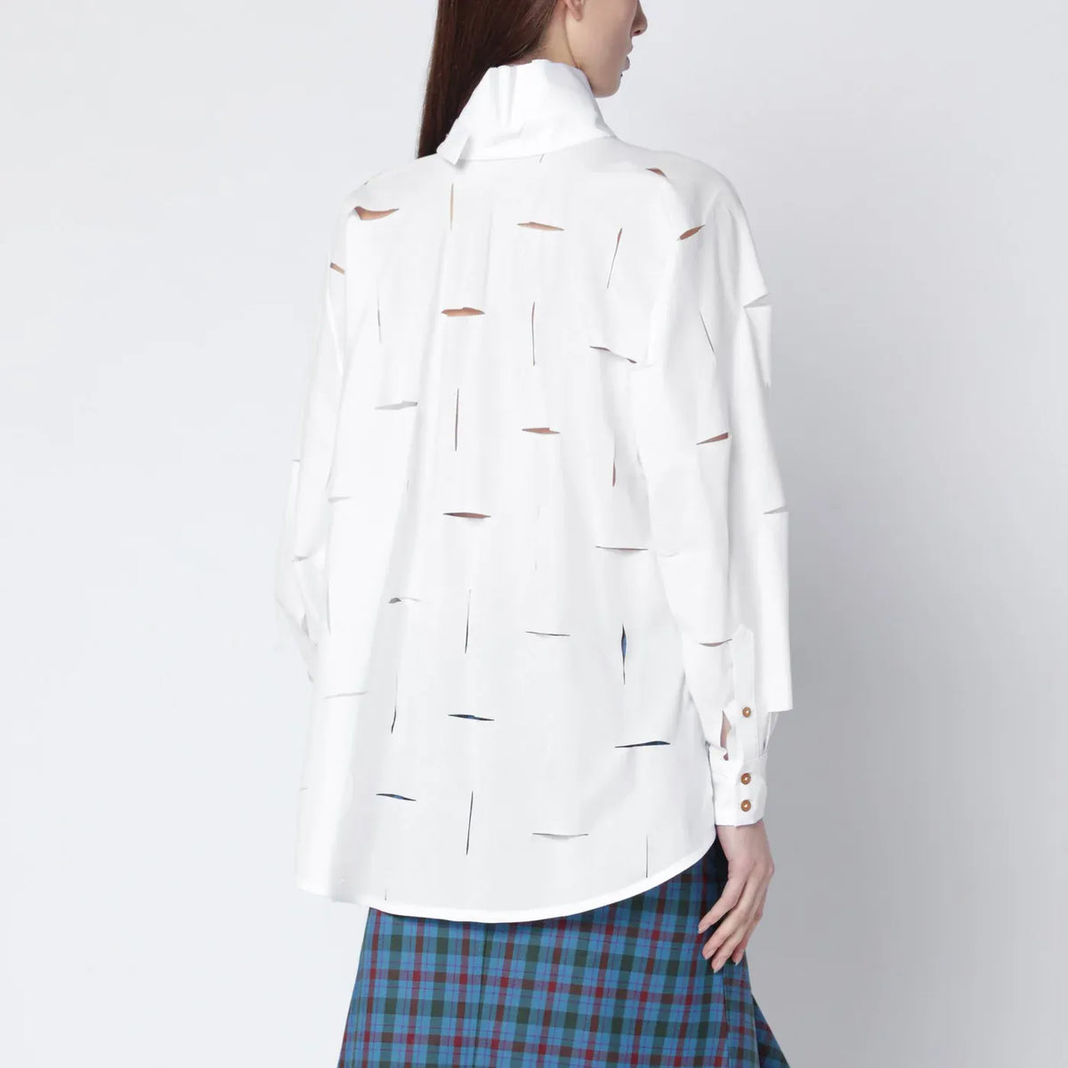 Vivienne Westwood - White Halston shirt with cut-out details