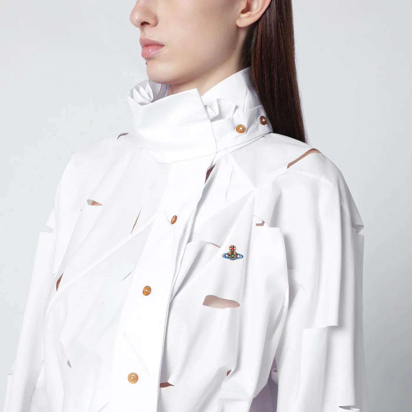 Vivienne Westwood - White Halston shirt with cut-out details