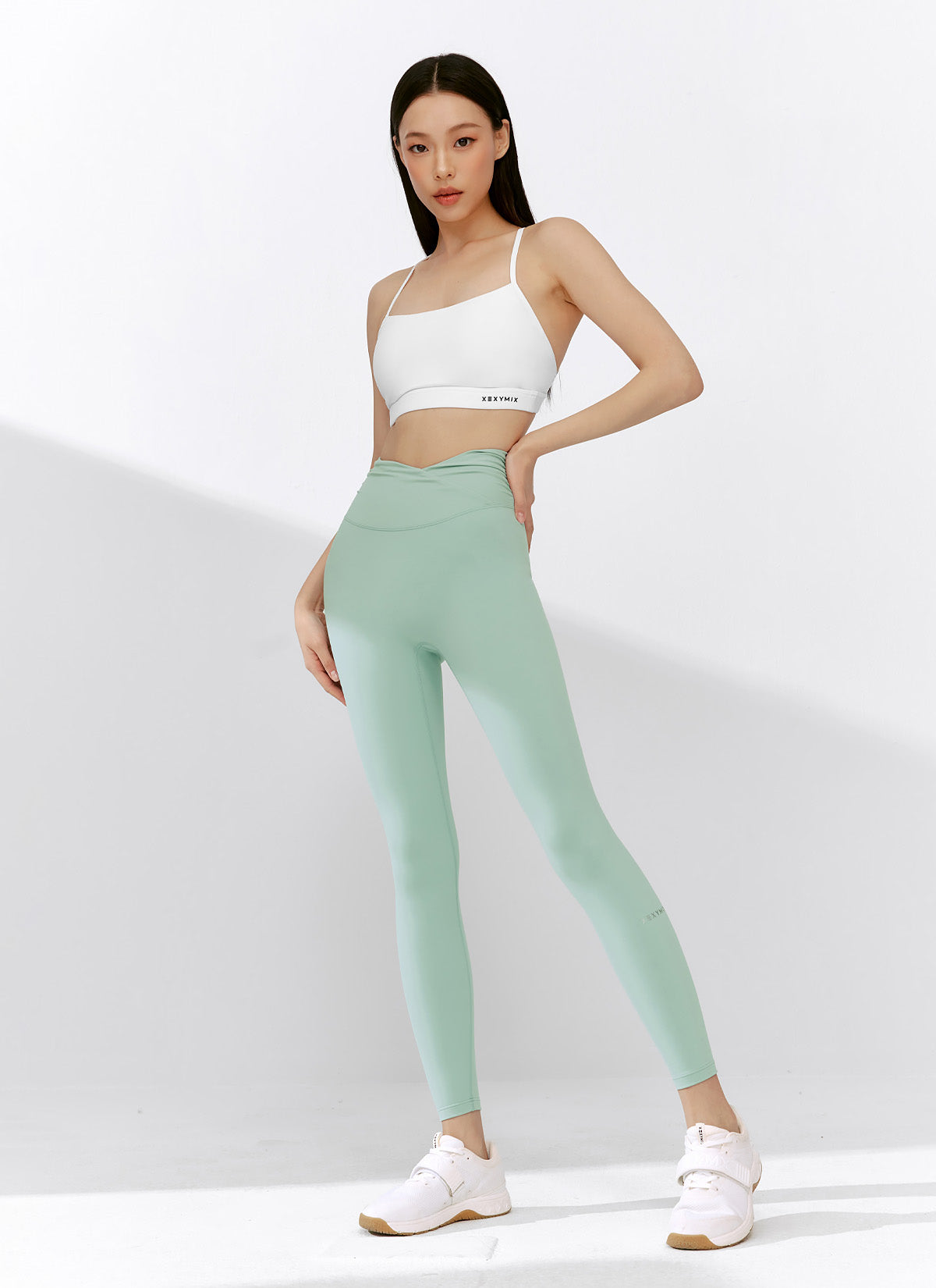 [1+1] Black Label Power Rise Shirring Leggings