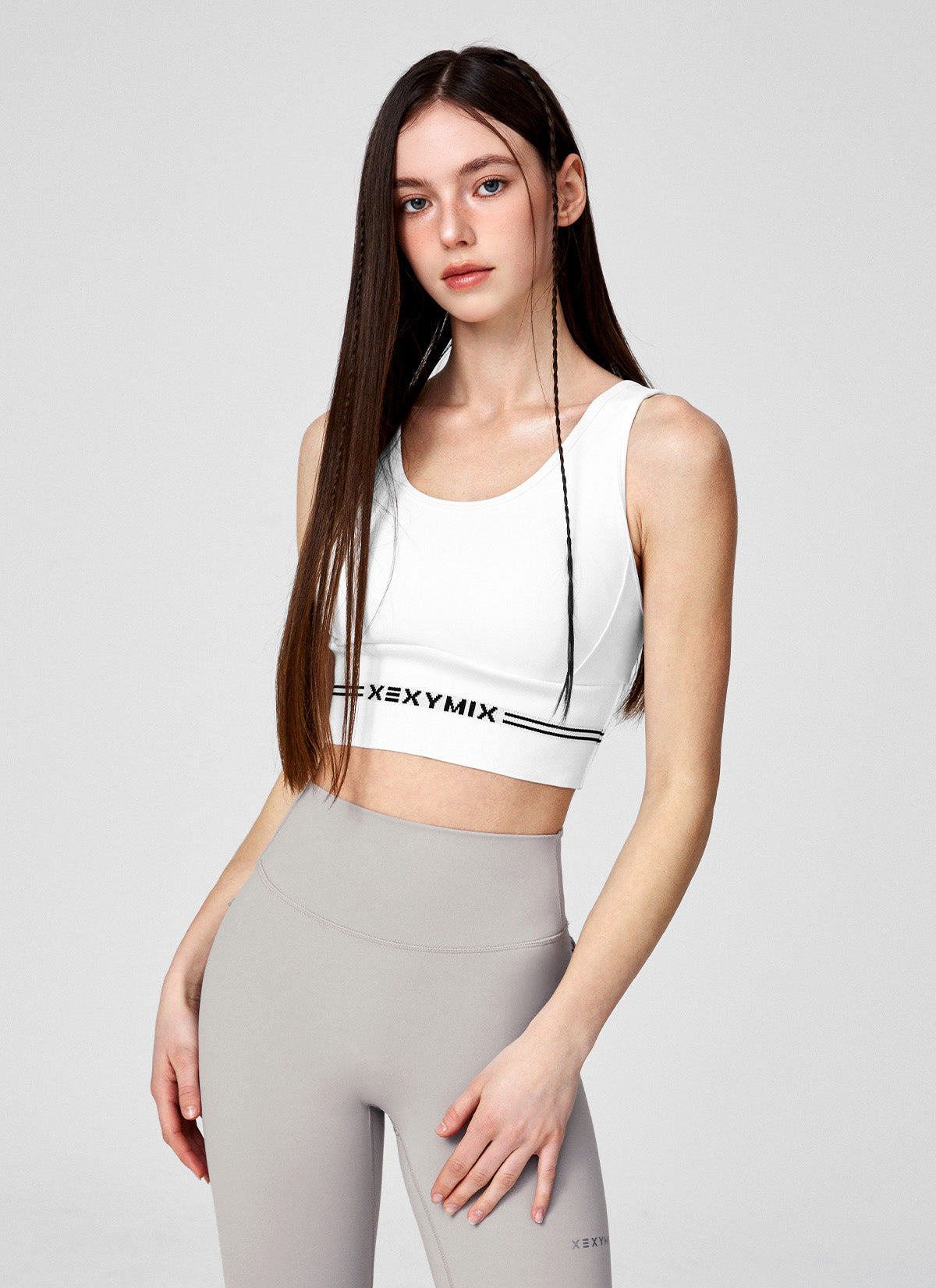 Black Label Power Rise Logo Banding Bra Top