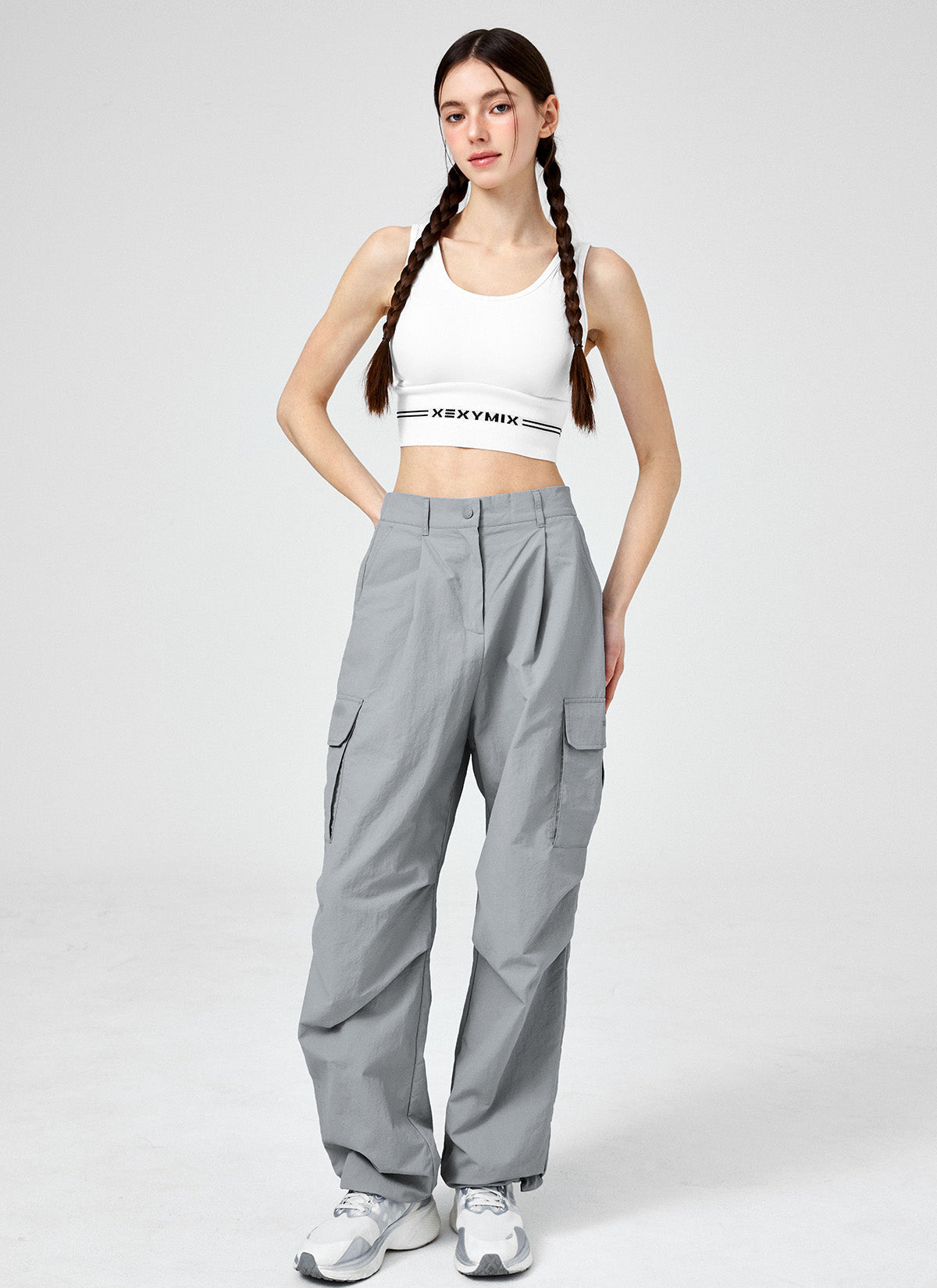 Black Label Power Rise Logo Banding Bra Top