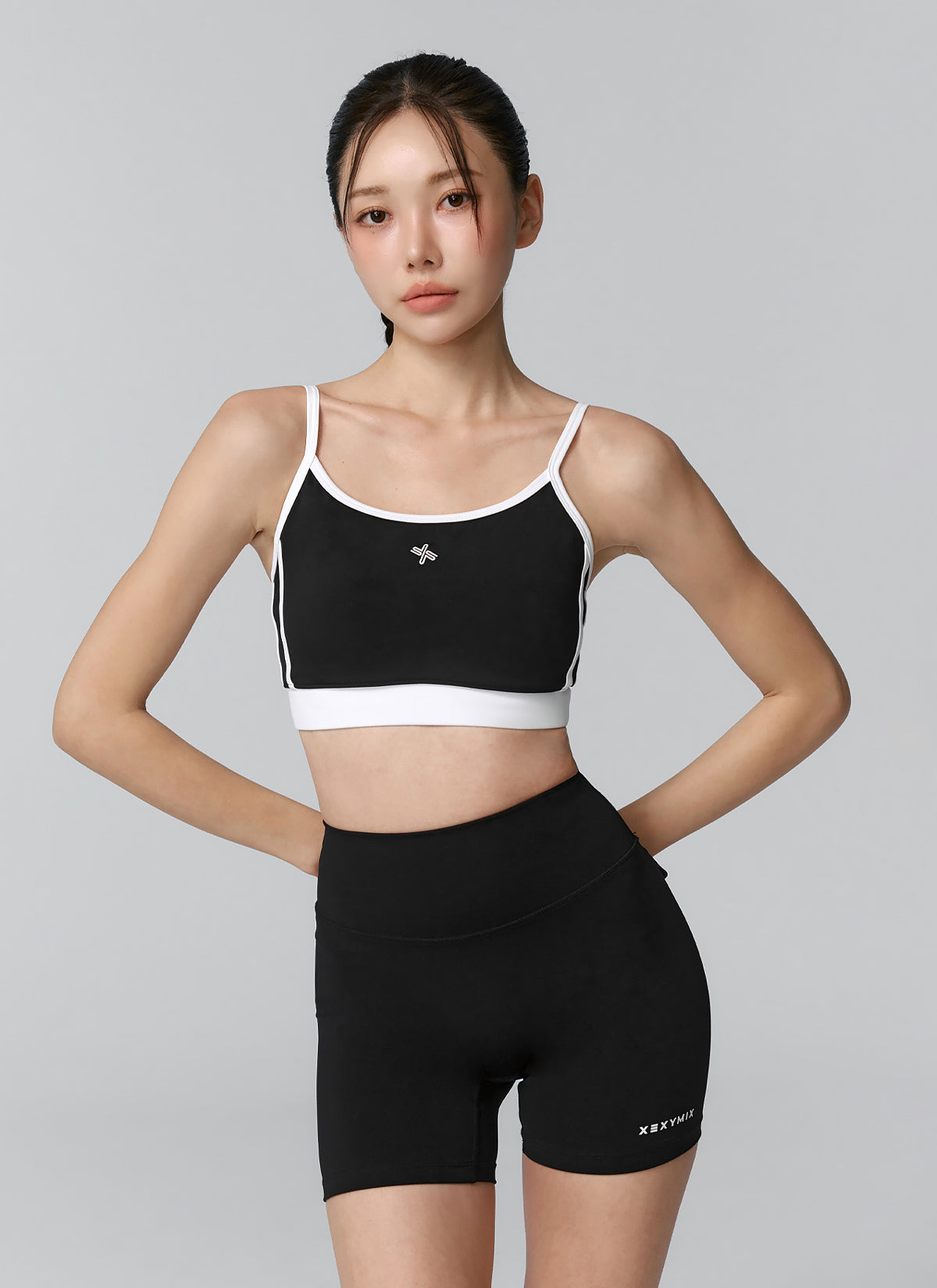 Double Line Color Block Bra Top