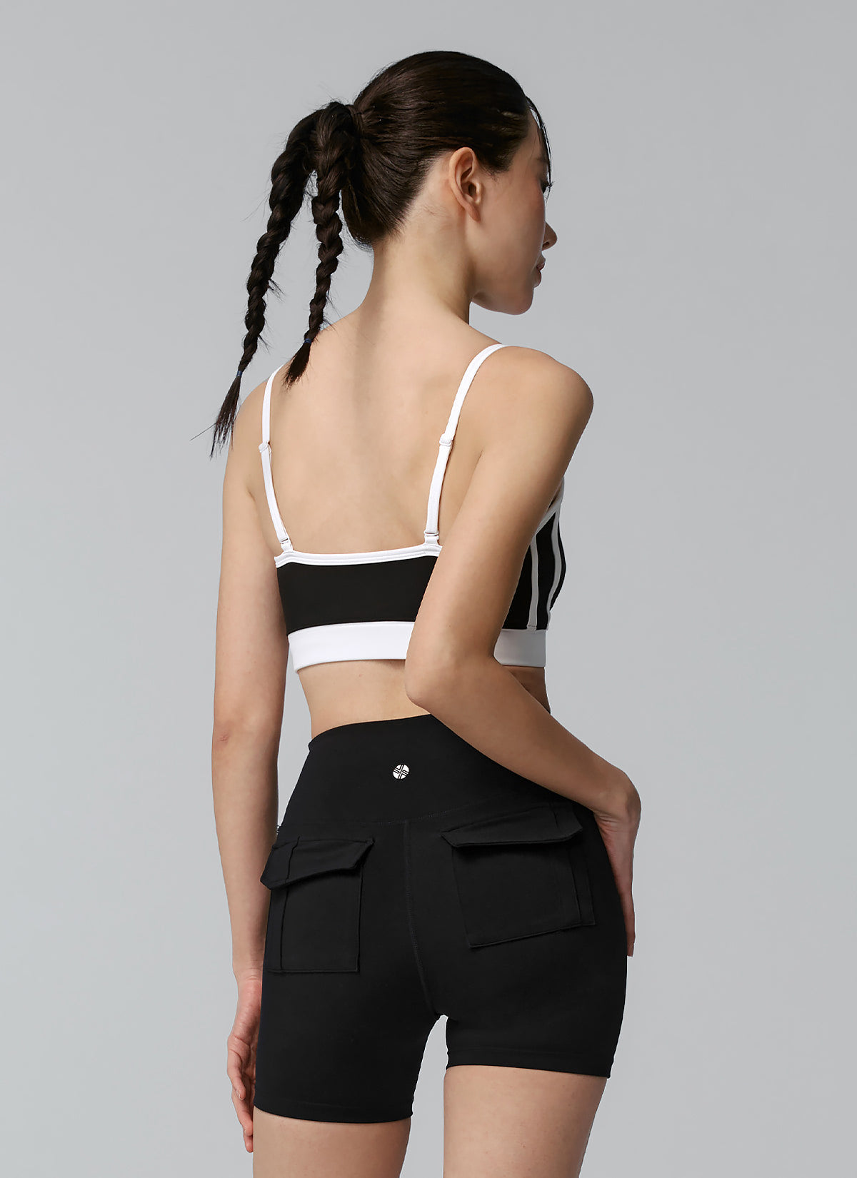 Double Line Color Block Bra Top