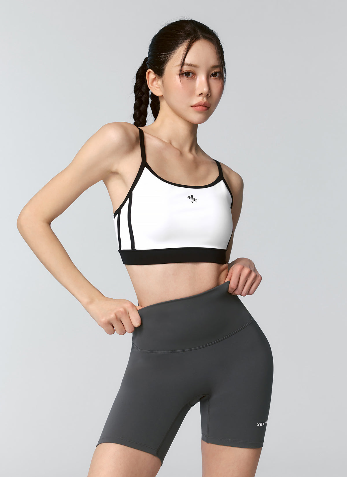 Double Line Color Block Bra Top