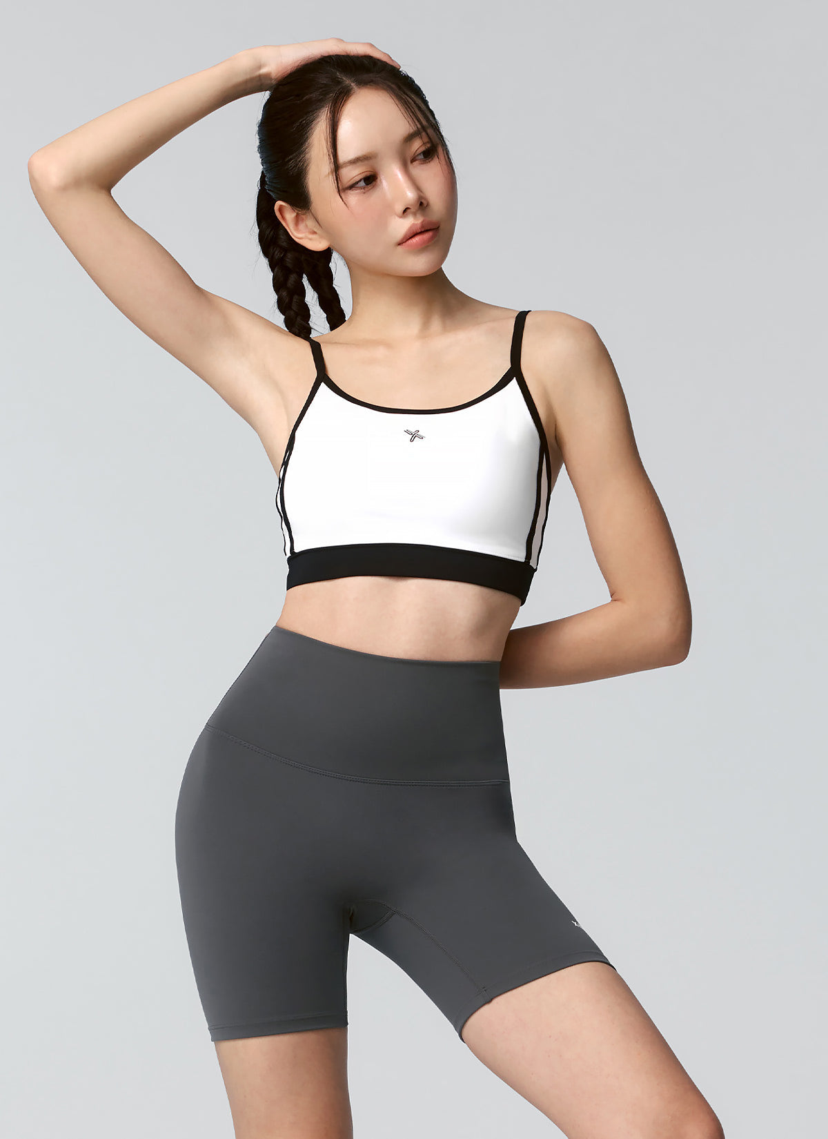 Double Line Color Block Bra Top