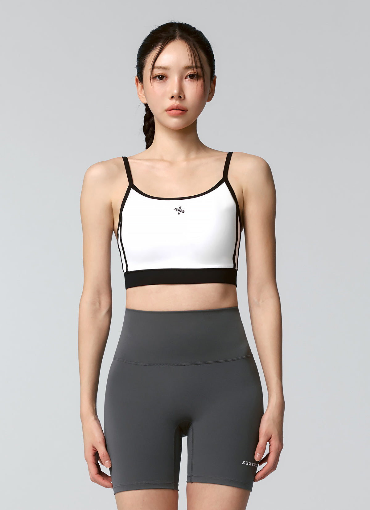 Double Line Color Block Bra Top