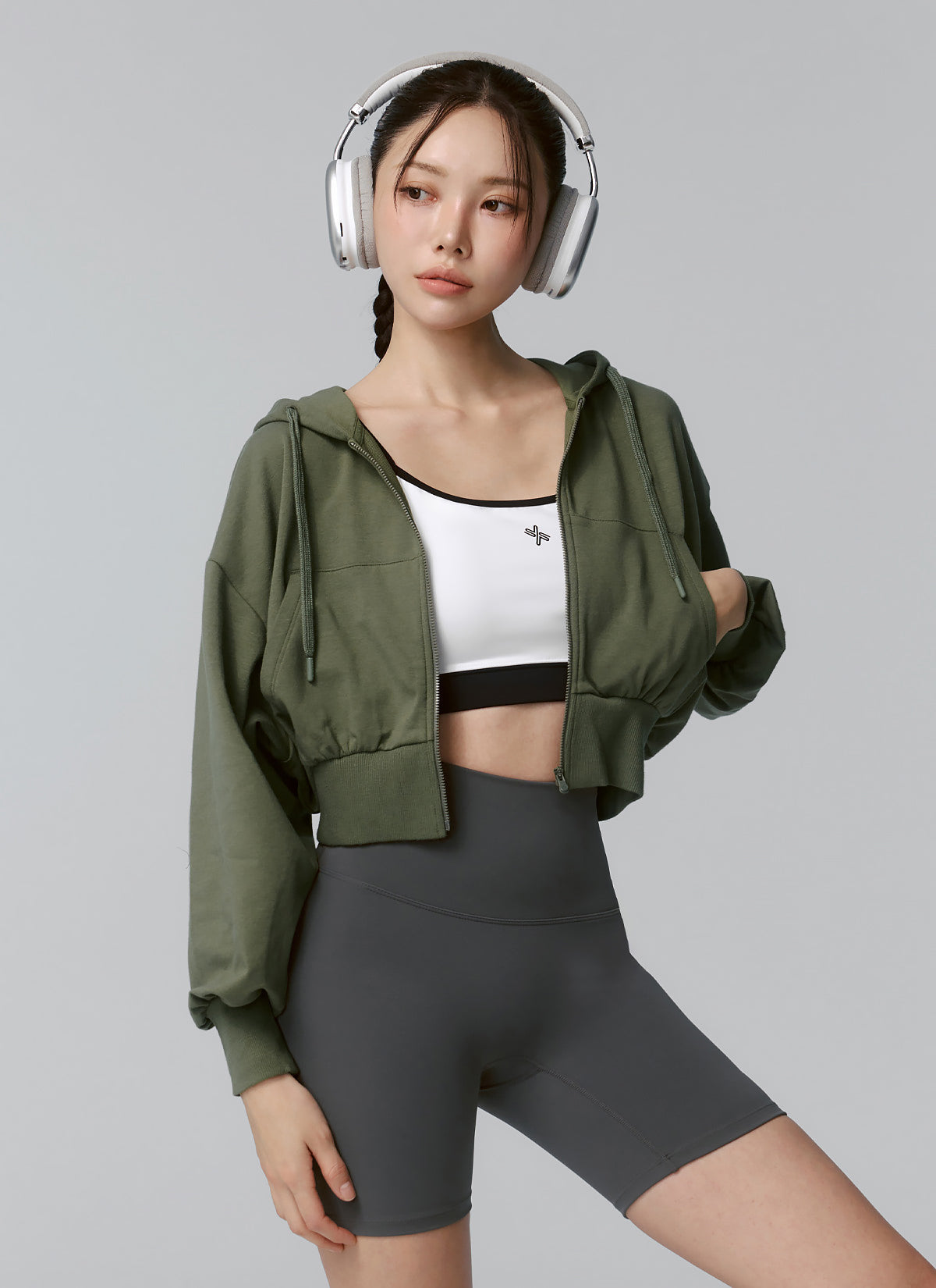 Double Line Color Block Bra Top