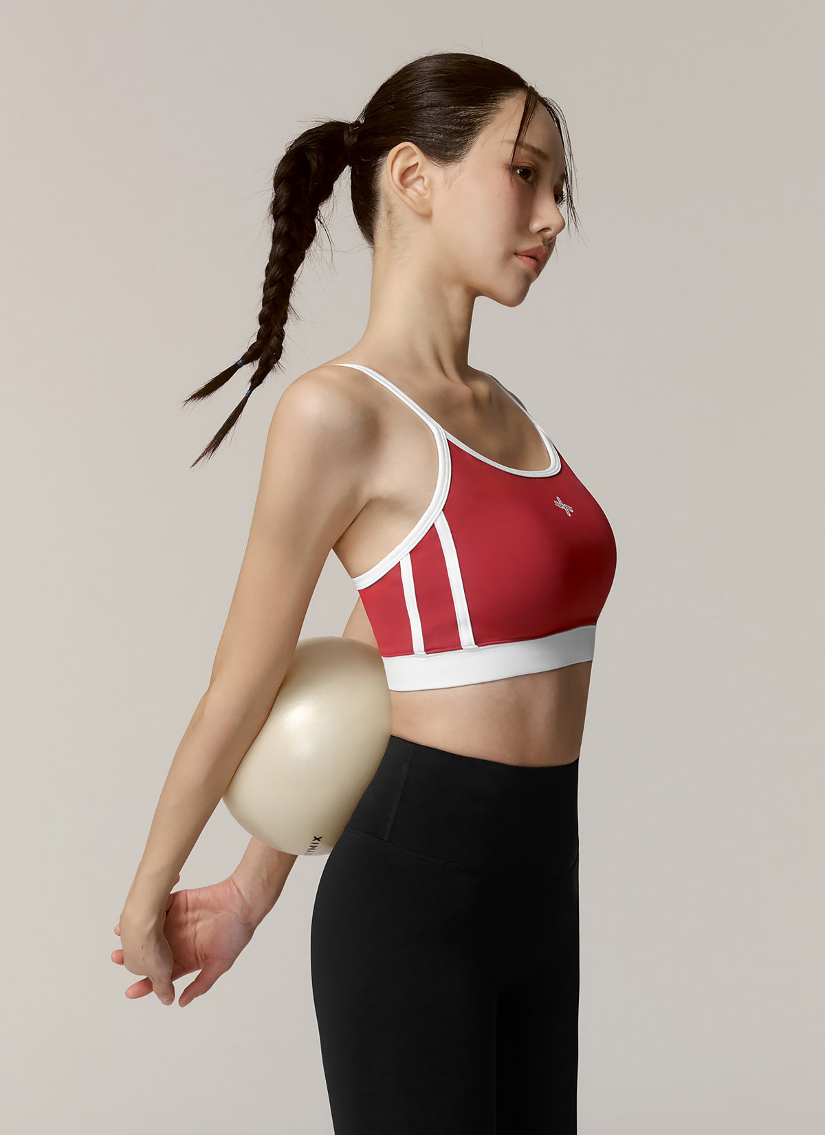 Double Line Color Block Bra Top
