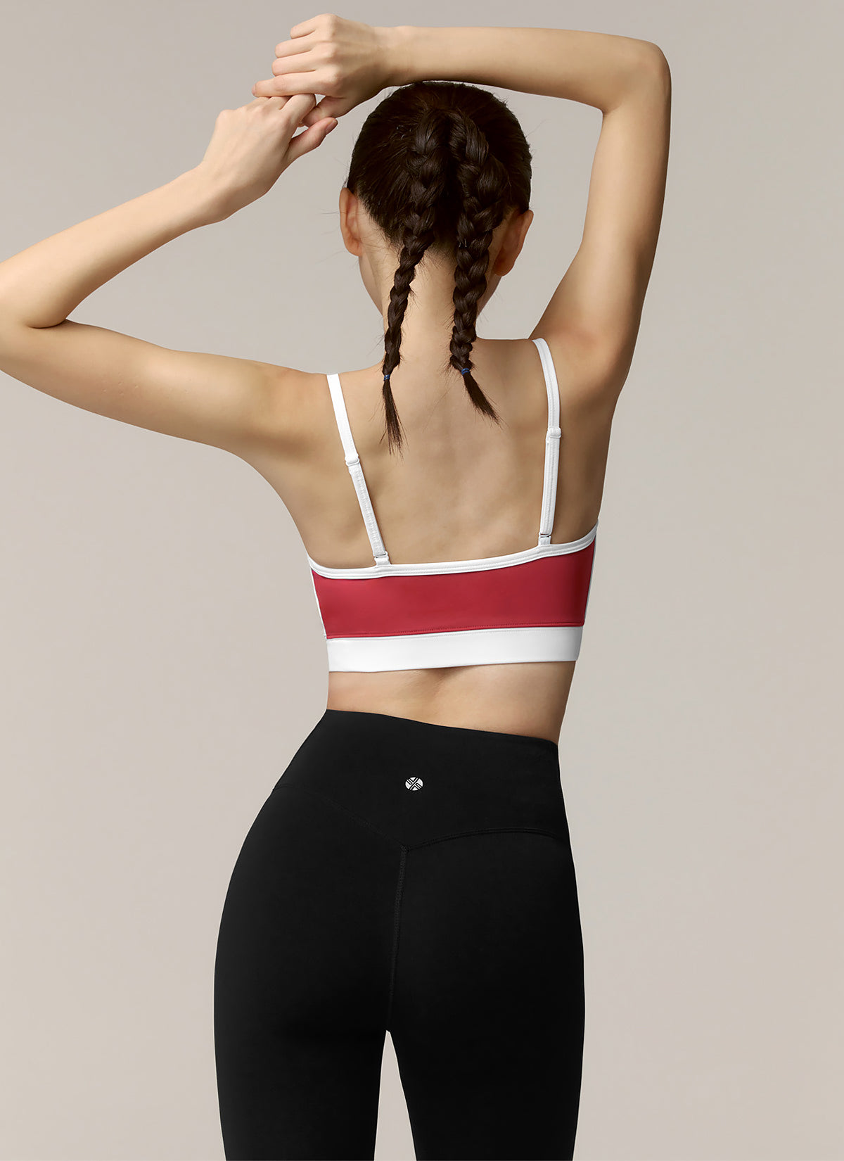 Double Line Color Block Bra Top