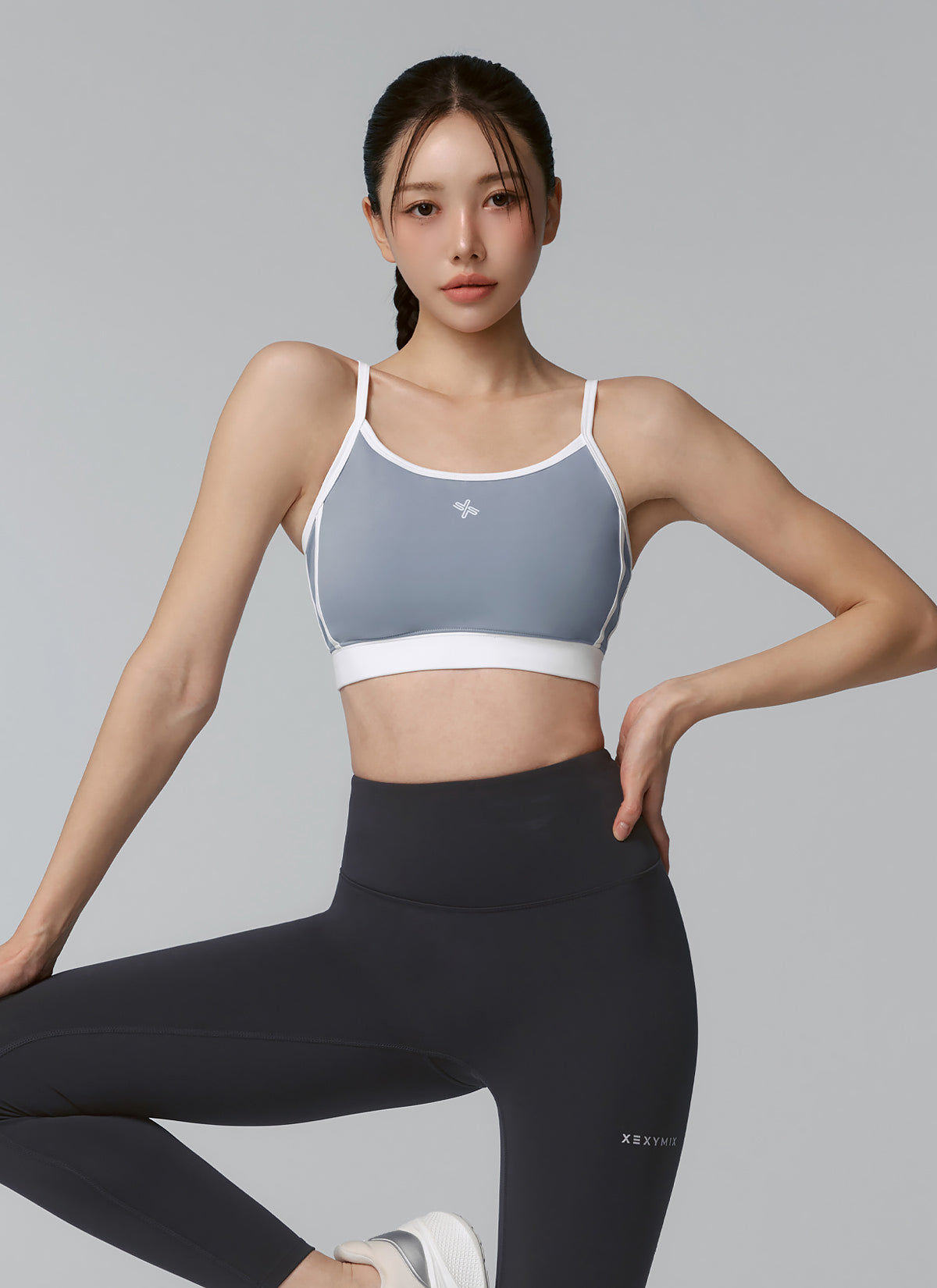 Double Line Color Block Bra Top